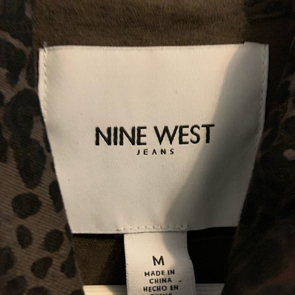 Nine West Leopard denim jacket - Picture 2 of 3